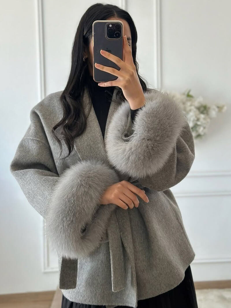 Grace | Eleganter Kunstpelzmantel für Damen Winter