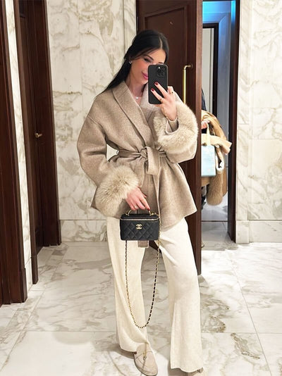 Grace | Eleganter Kunstpelzmantel für Damen Winter