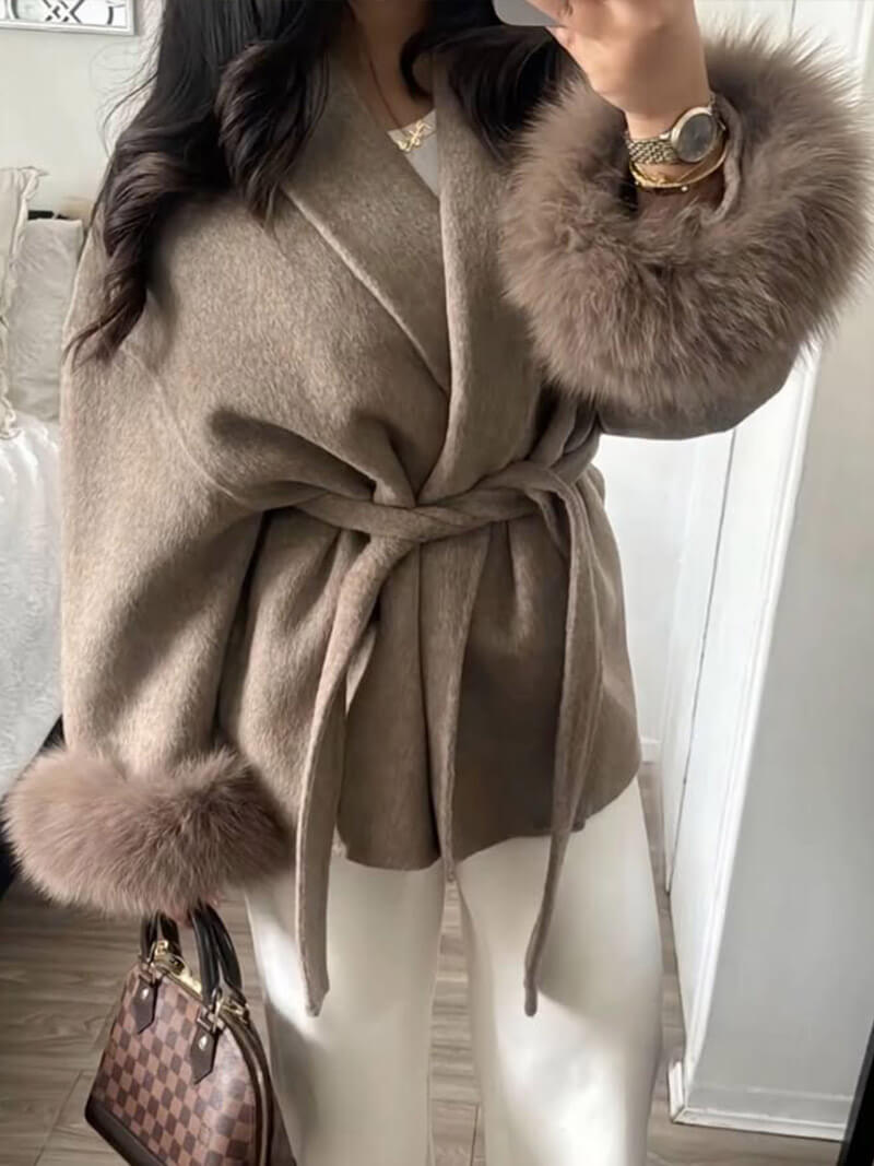 Grace | Eleganter Kunstpelzmantel für Damen Winter