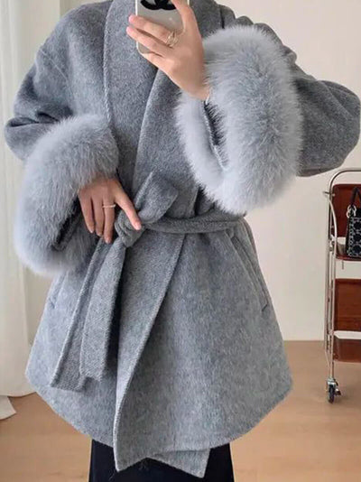 Grace | Eleganter Kunstpelzmantel für Damen Winter