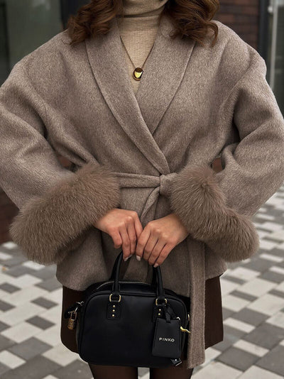 Grace | Eleganter Kunstpelzmantel für Damen Winter