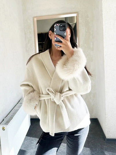 Grace | Eleganter Kunstpelzmantel für Damen Winter