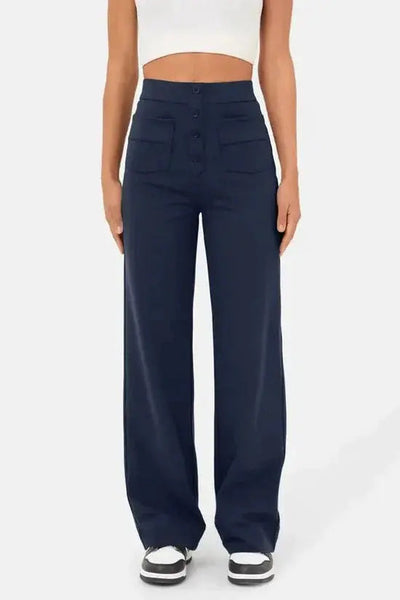 Hannah | Elegante Stoffhose für Damen hoch geschnitten