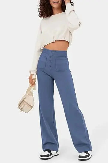Hannah | Elegante Stoffhose für Damen hoch geschnitten