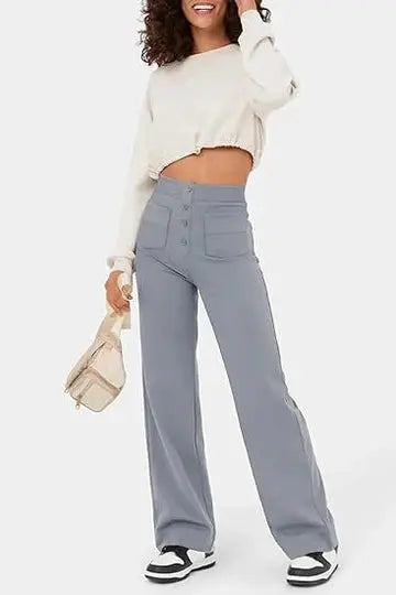 Hannah | Elegante Stoffhose für Damen hoch geschnitten
