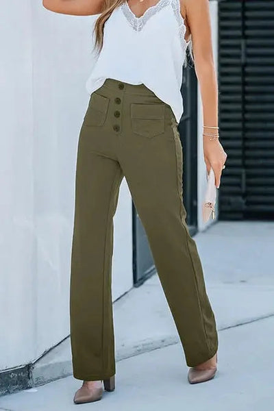 Hannah | Elegante Stoffhose für Damen hoch geschnitten