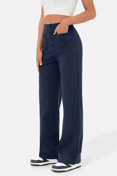 Hannah | Elegante Stoffhose für Damen hoch geschnitten