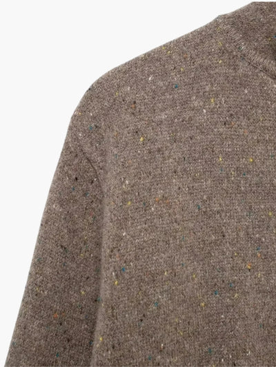 Irma | Elegante Strickjacke für Damen lang mit hohem Kragen