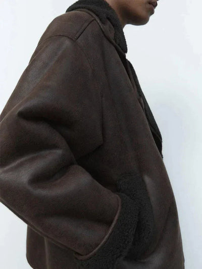 Janice | Stilvolle Kunstlederjacke für Damen mit Futter