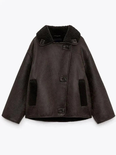 Janice | Stilvolle Kunstlederjacke für Damen mit Futter
