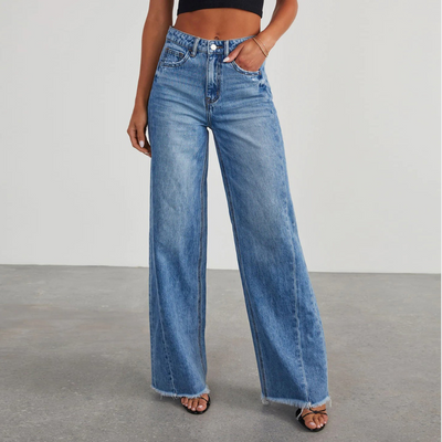 Jenny | Lässige High-Waist-Jeans für Damen weit