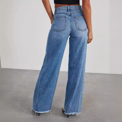 Jenny | Lässige High-Waist-Jeans für Damen weit