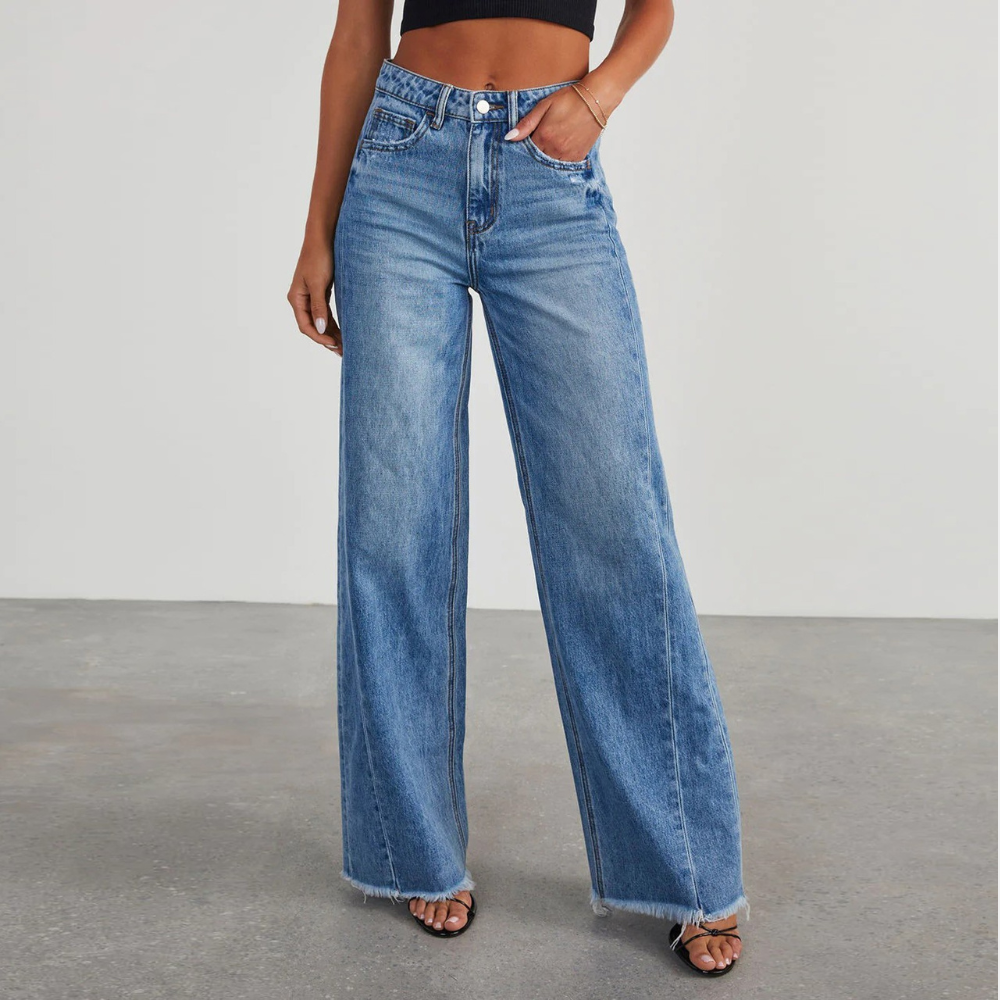 Jenny | Trendige High-Waist-Jeans für Damen weit