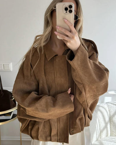 Lara | Lässige Wildlederjacke für Damen elegant
