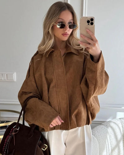 Lara | Lässige Wildlederjacke für Damen elegant
