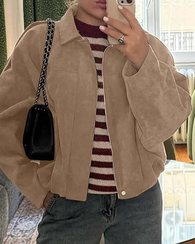 Lara | Lässige Wildlederjacke für Damen elegant