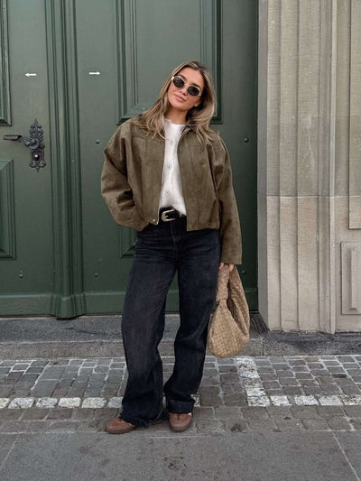 Lara | Lässige Wildlederjacke für Damen elegant