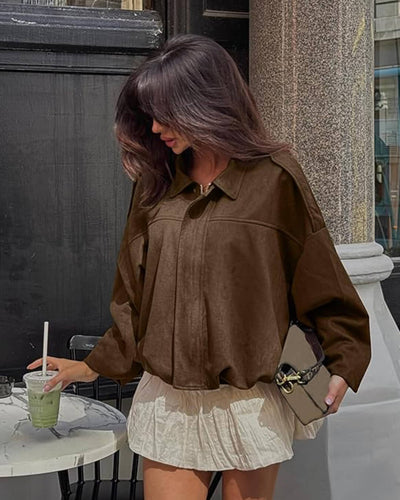 Lara | Lässige Wildlederjacke für Damen elegant