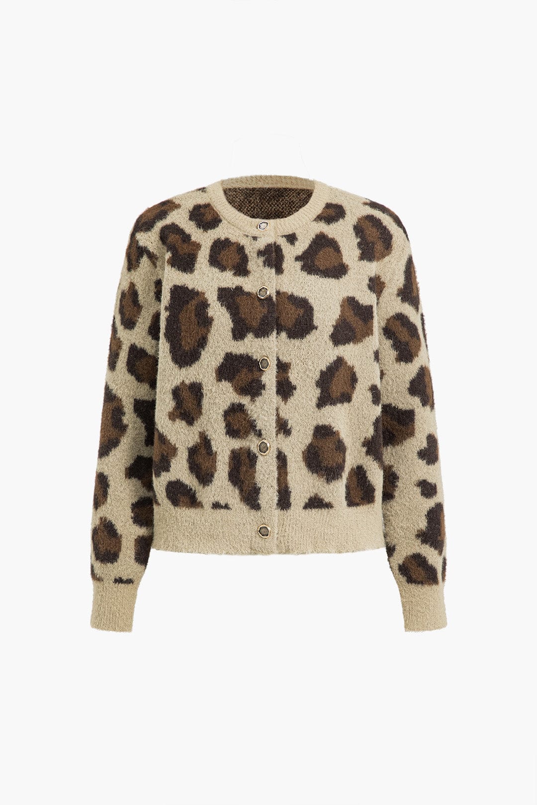 Leona | Eleganter Strickcardigan für Damen mit Leopardenmuster