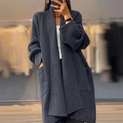 Loralyn | Elegante Strickjacke Damen lang für Herbst/Winter