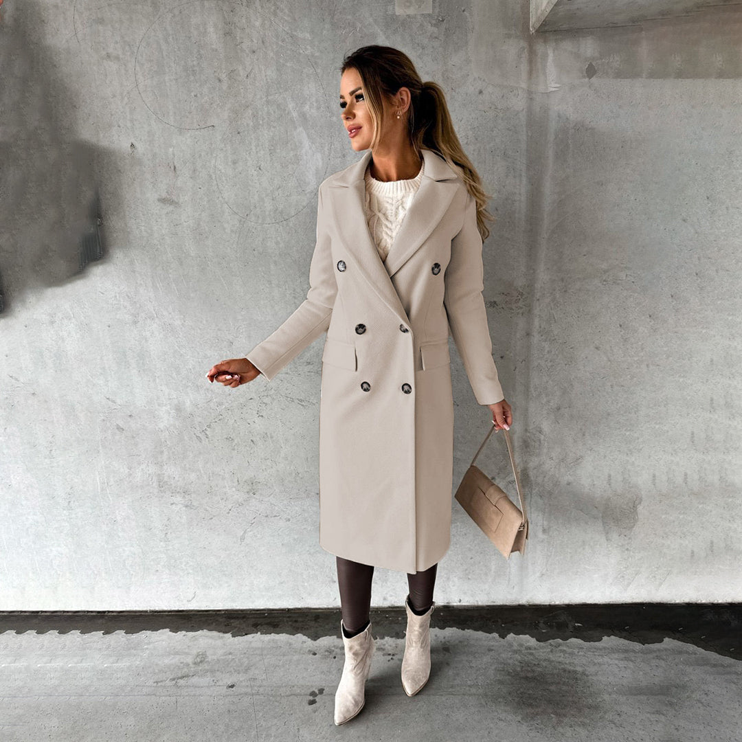 Meret | Eleganter Wintermantel für Damen lang warm