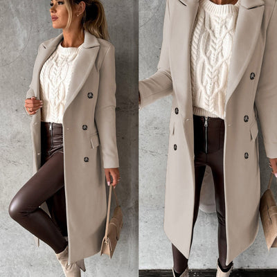 Meret | Eleganter Wintermantel für Damen lang warm