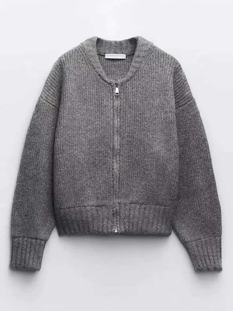 Mia | Elegante Strickjacke Damen lang für Herbst Winter
