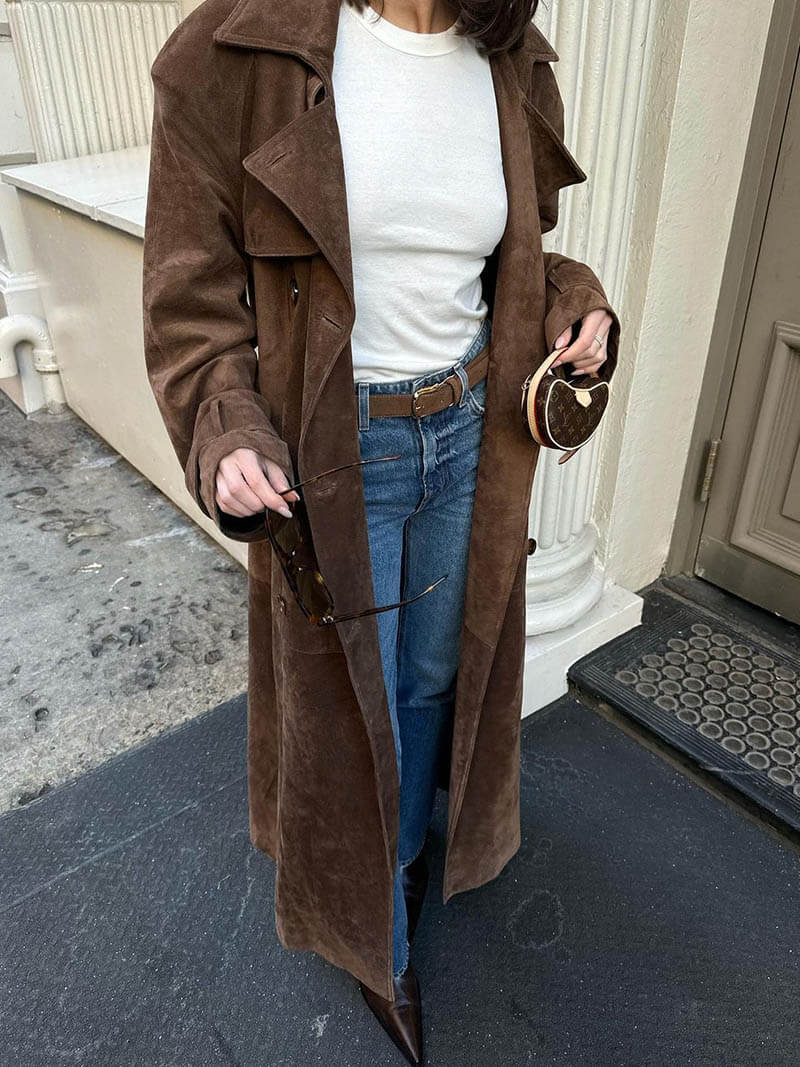 Molly | Eleganter Trenchcoat für Damen Beige mit Gürtel