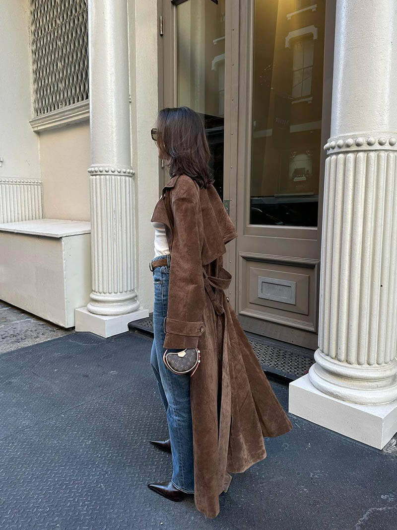 Molly | Eleganter Trenchcoat für Damen Beige mit Gürtel