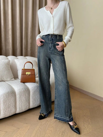 Rina | Elegante Weite Jeans für Damen Vintage