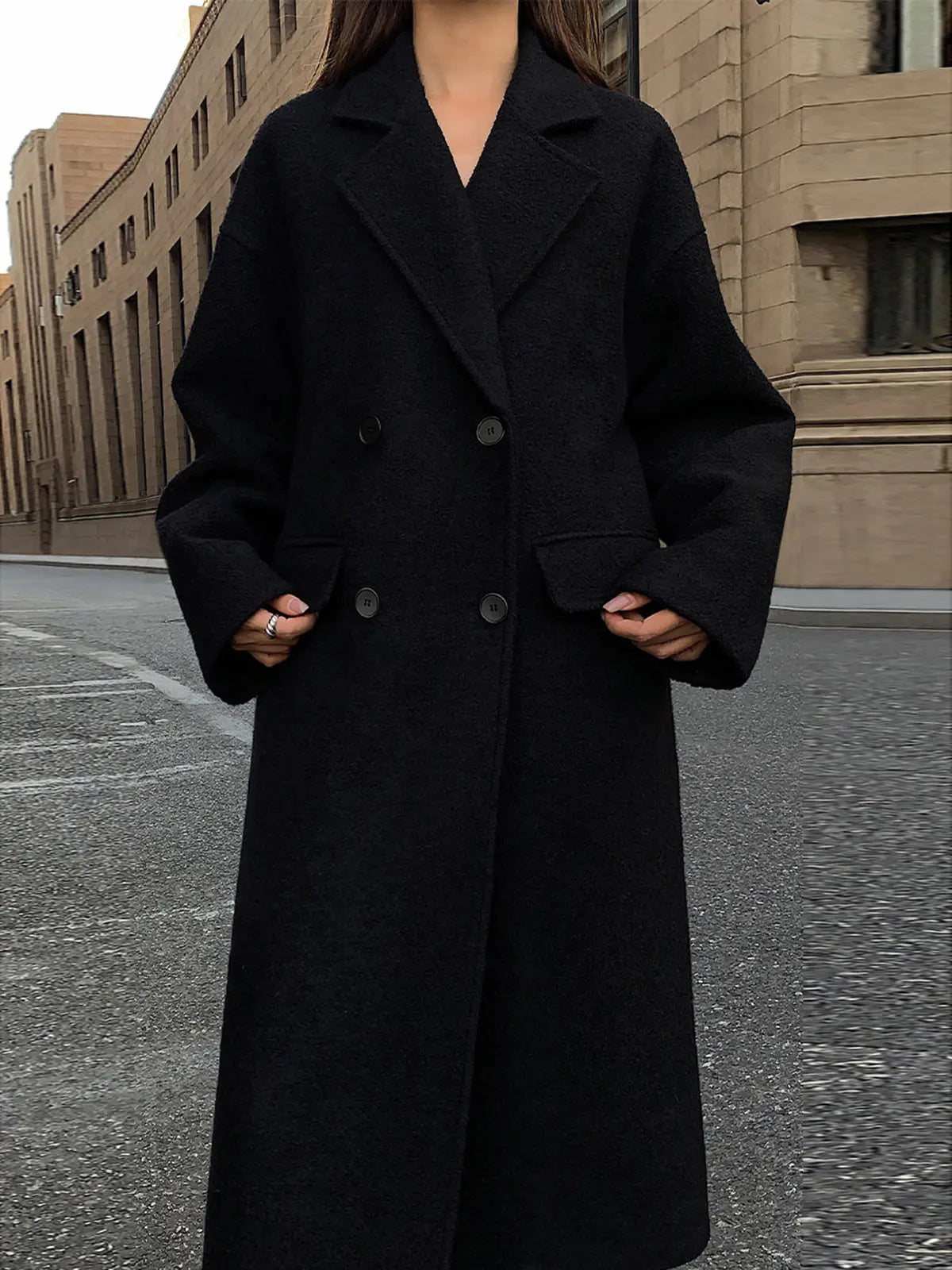 Sabine | Eleganter Wollmantel für Damen Winter lang