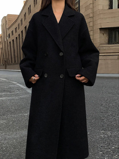 Sabine | Eleganter Wollmantel für Damen Winter lang
