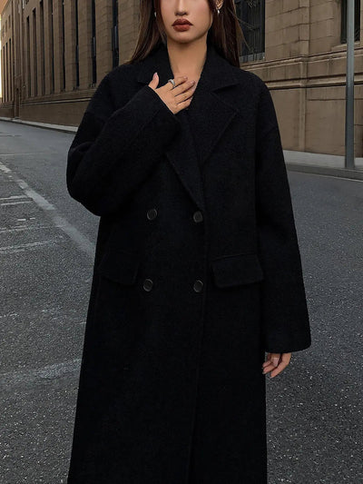 Sabine | Eleganter Wollmantel für Damen Winter lang