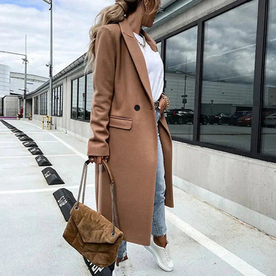 Sarah | Eleganter Damenmantel für Winter lang