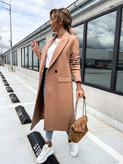 Sarah | Eleganter Damenmantel für Winter lang