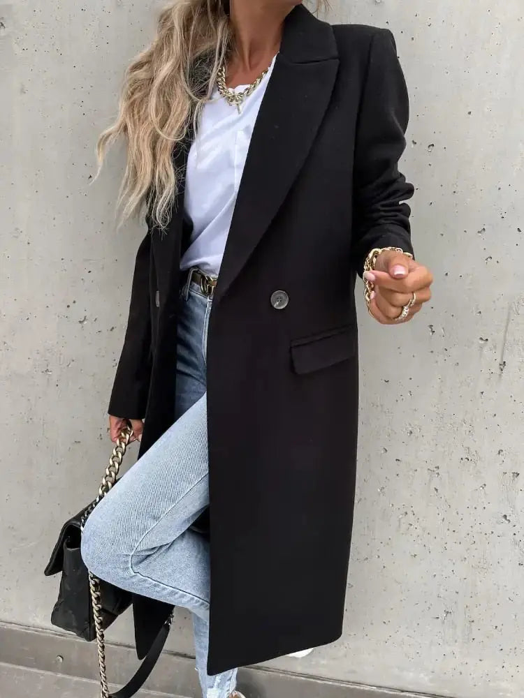Sarah | Eleganter Damenmantel für Winter lang