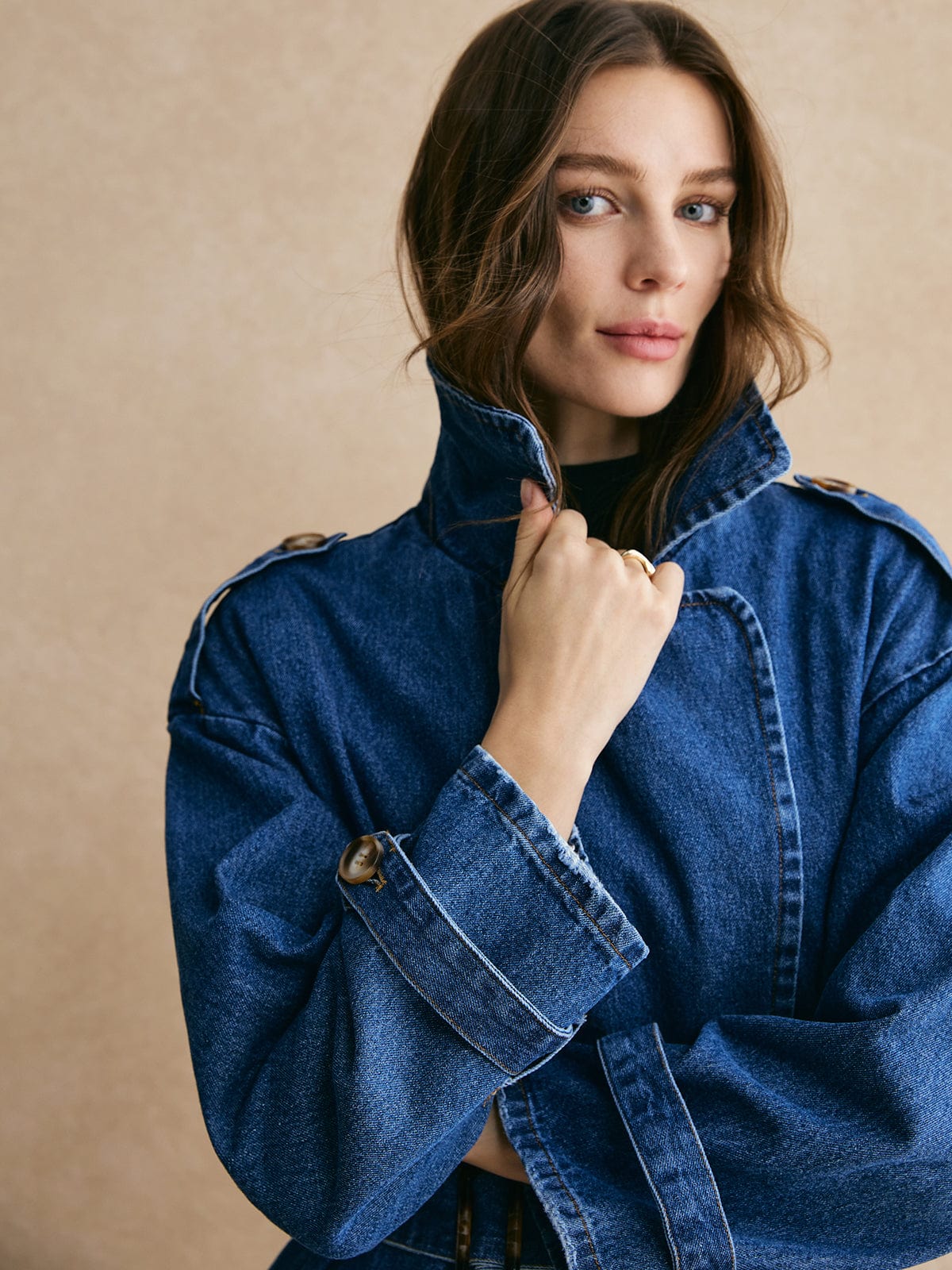 Sophie | Lässiger Denim-Trenchcoat für Damen Oversized