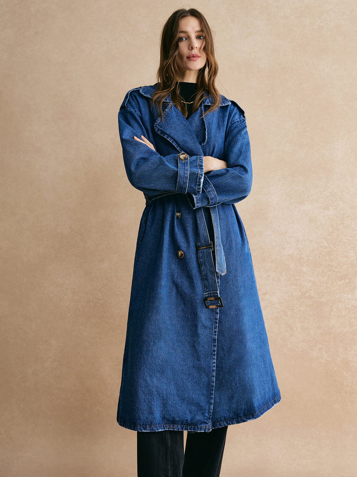 Sophie | Lässiger Denim-Trenchcoat für Damen Oversized