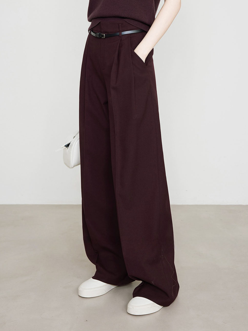 Verena | Elegante Chino Hose für Damen bordeaux Slim Fit